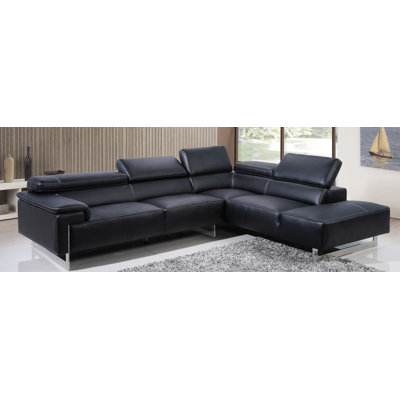 BestMasterFurniture 9187 Black Sectional