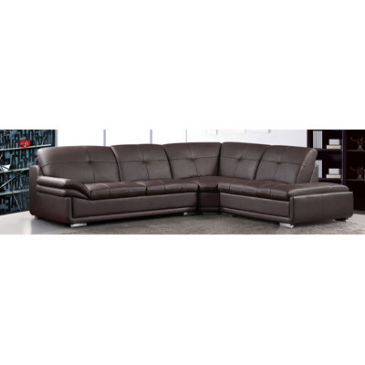 BestMasterFurniture 695 Brown 3 Pcs Sectional Sectional Upholstery