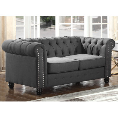 Alcott Hill ALTH1339 Lanesboro Chesterfield Loveseat Upholstery