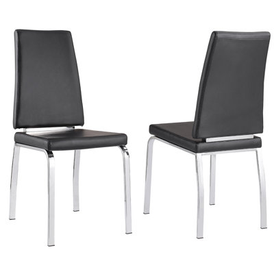 Side Chair Upholstery: Black