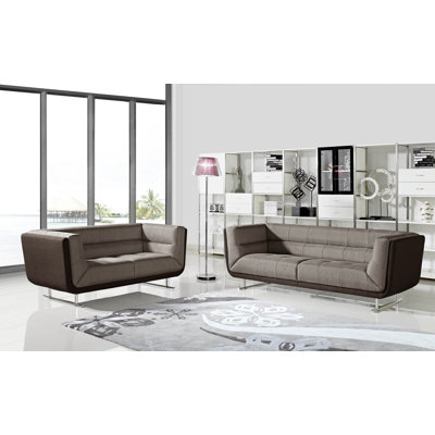 Container S5046-2PC Sarah Sofa and Loveseat Set Upholstery