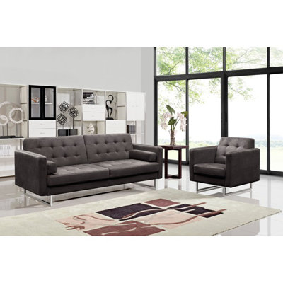 Container S5056-S+C Dona Fabric Modern Sofa and Chair Set Upholstery