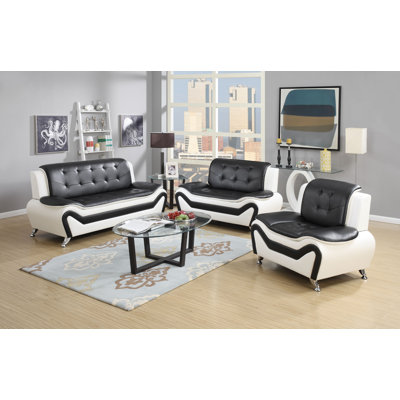 Container S5067-3PC Wanda 3 Piece Living Room Set Upholstery