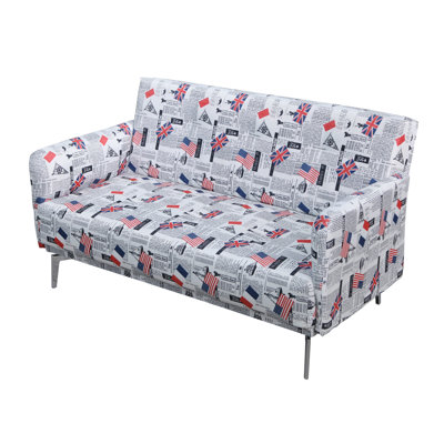 Container S5077 Emma Flag Print Fabric Modern Loveseat