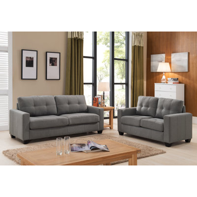 Container S5092-2PC Sofa and Loveseat Set Upholstery