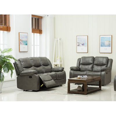 Container S6039-2PC Reclining Sofa and Loveseat Set Upholstery