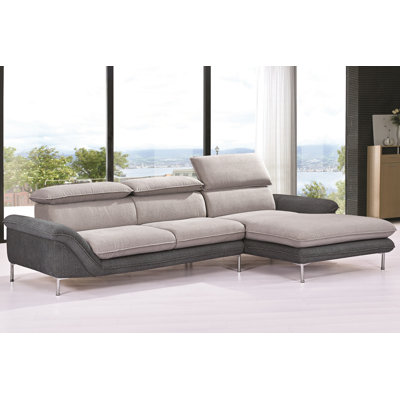 Container S0109R-2PC Flocking Modular Sectional Upholstery