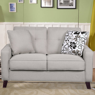 Ebern Designs EBND1644 Bains Linen Tufted Loveseat Upholstery