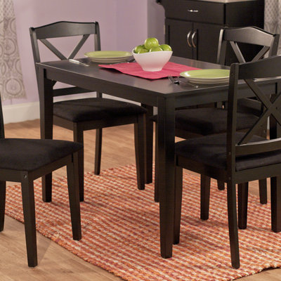 Scarlett 5 Piece Dining Set Finish: Black