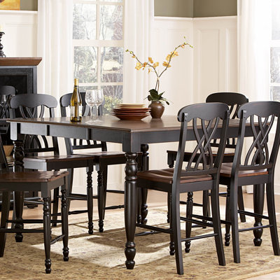 Frona Counter Height Dining Table Finish Antique Black