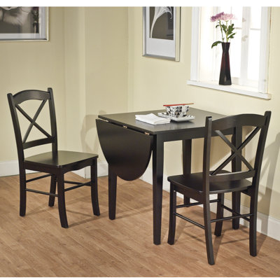 Wisteria 3 Piece Dining Set Finish Black