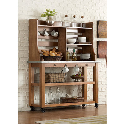 Gardner Kitchen Island with Zinc Top