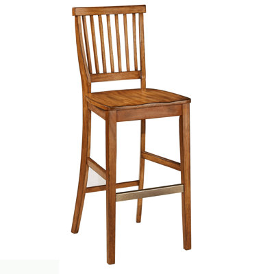 Collette 29 inch Bar Stool Base Finish: Brown