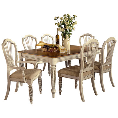 Halton Rectangular Dining Table Finish: Antique White