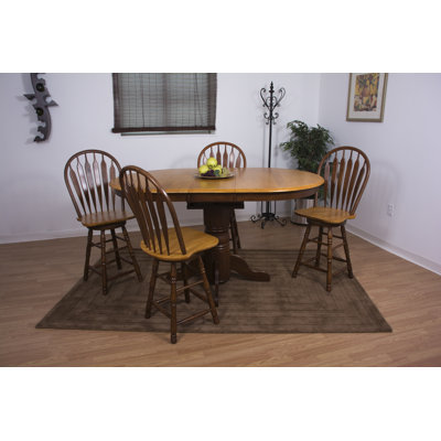 Copernicus 5 Piece Pub Table Set Finish: Nutmeg Light Oak