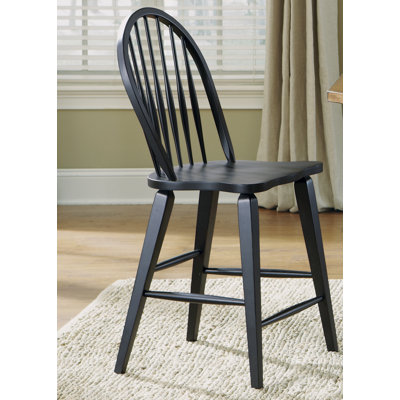 Methuen 24 inch Bar Stool (Set of 2) Finish: Black