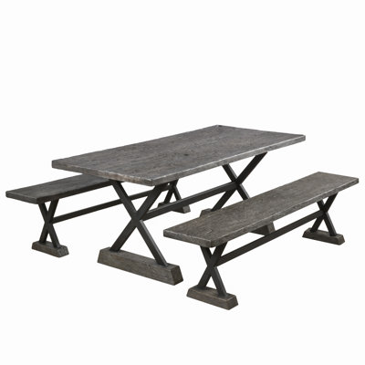 Besni 3 Piece Dining Set Color: Smokey Brown