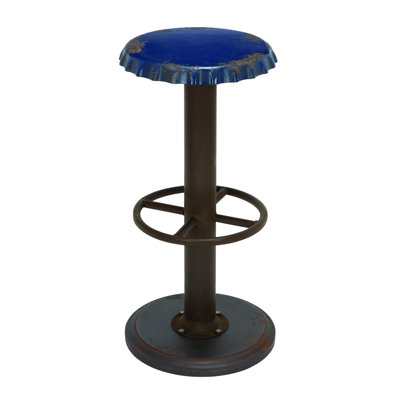 30 inch Bar Stool Upholstery: Blue