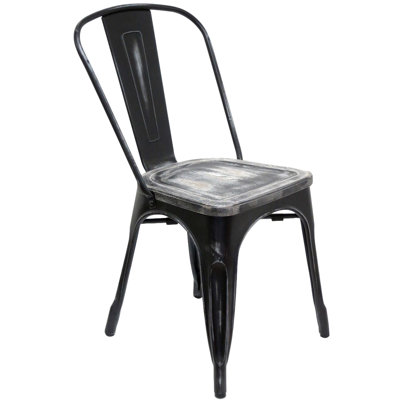 Hugo Side Chair Color: Antique Black