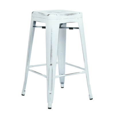 Edgewater 26 inch Bar Stool Finish: Antique White