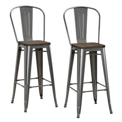 Fortuna 29.5 inch Bar Stool Finish: Antique Gun Metal