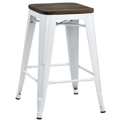 Fortuna 23.5 inch Bar Stool Finish: White