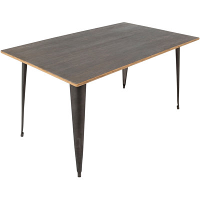 Victor 59'' Dining Table Color: Vintage White/Espresso