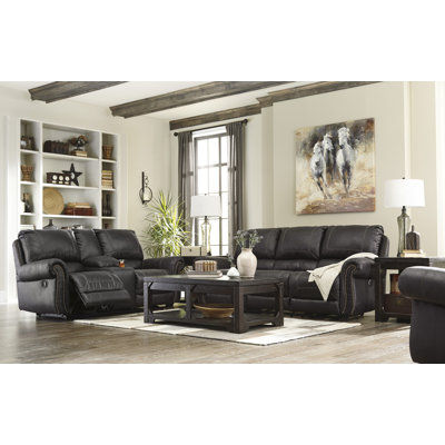 Red Barrel Studio RBRS4566 Collier Double Recliner Reclining Sofa with Console Type