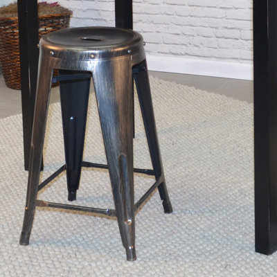 Santa Clara 24 inch Bar Stool Finish: Antique Copper