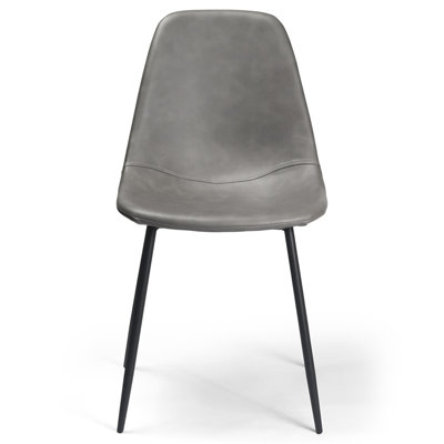 Lafayette Side Chair Upholstery: Faux Leather - Smoke