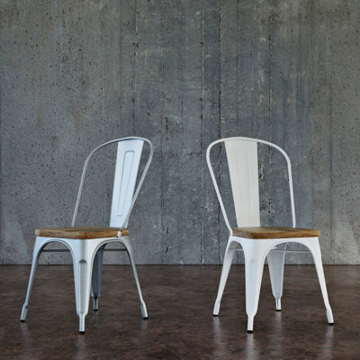 Hugo Side Chair Color: White