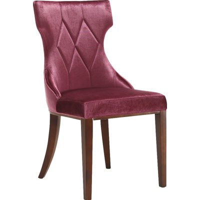 Sutherland Leather Side Chair Upholstery: Velvet - Burgundy