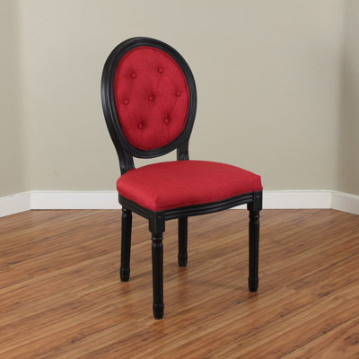 Warm Springs Parsons Chair Upholstery: Deep Red