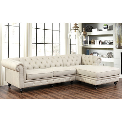 Willa Arlo Interiors WRLO1019 Albertina Chesterfield Modular Sectional