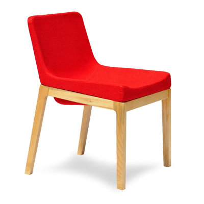 Soho Side Chair Upholstery: Red