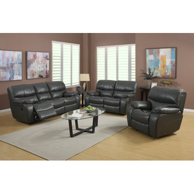 LRH9310GY Roundhill Furniture Gray Living Room Sets