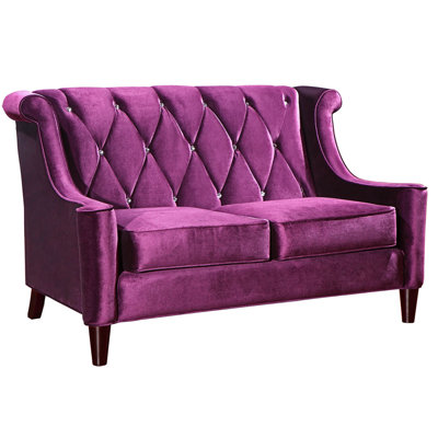 LC8442PURPLE ARA2254 Armen Living Rain Loveseat