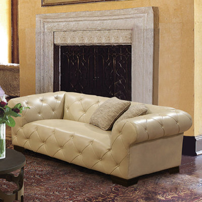 LCTU2BE ARA3013 Armen Living Tuxedo Loveseat
