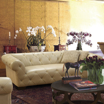 LCTU3BE ARA3014 Armen Living Tuxedo Sofa