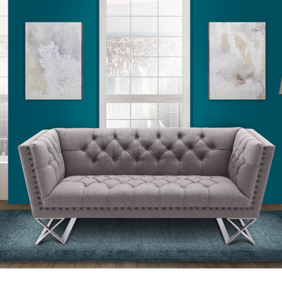 LCOD2GR ARA3202 Armen Living Odyssey Loveseat