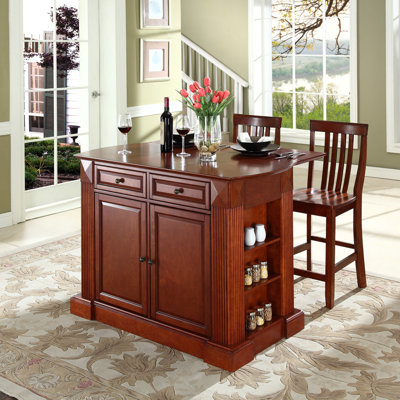 Plumeria 3 Piece Kitchen Island Set Base Finish: Classic Cherry