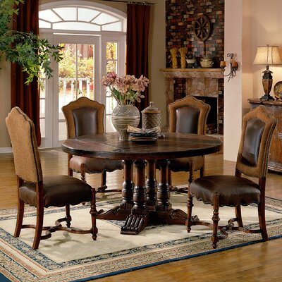 Burgundy Round Dining Table