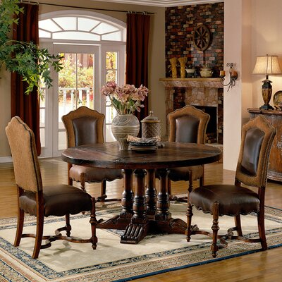 Burgundy Round Dining Table