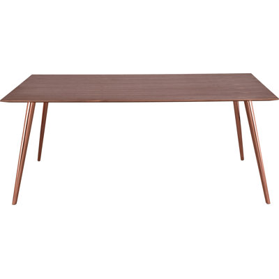 Airfoil Dining Table Top Finish: American Ash, Base Finish: Copper