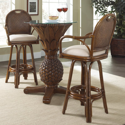 Bay Point 3 Piece Pub Table Set Finish: Beige