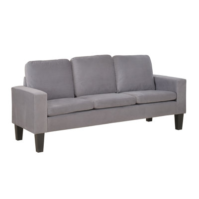 72013-63GY NHHM1035 NathanielHome Sarah Microfiber Sofa
