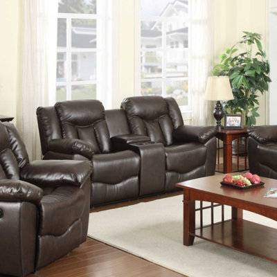 71006-95 NHHM1040 NathanielHome James Motion Loveseat with Console