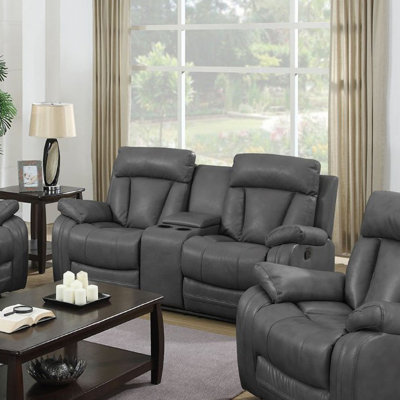 72004-95 NHHM1043 NathanielHome Benjamin Loveseat with Console