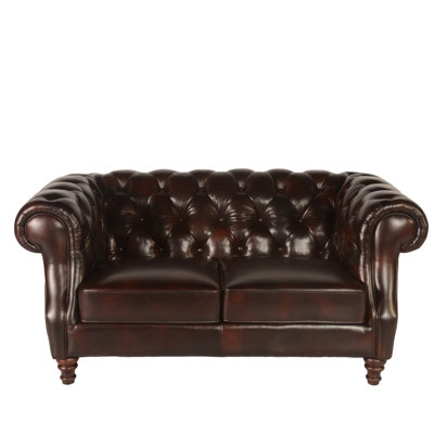Astoria Grand ASTG1812 27720456 Tilsworth Leather Loveseat