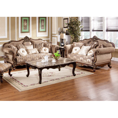 Astoria Grand ASTG5159 Peabody Traditional Sofa and Loveseat Set